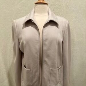 T Tahari Collared Zip Crop Jacket